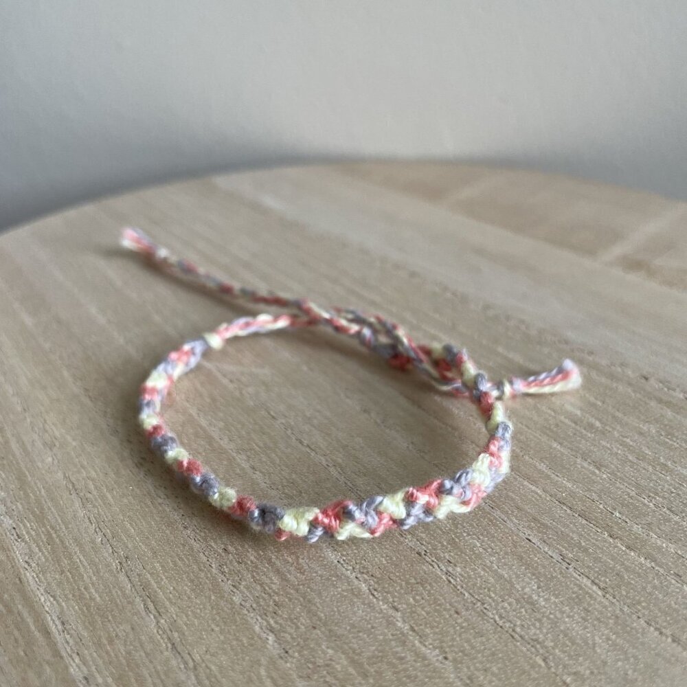 Dorcas Bracelet, anklet, trendy, comfortable, tie, embroidery thread, woven, gif